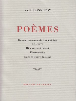 cover image of Poèmes (1945-1974)